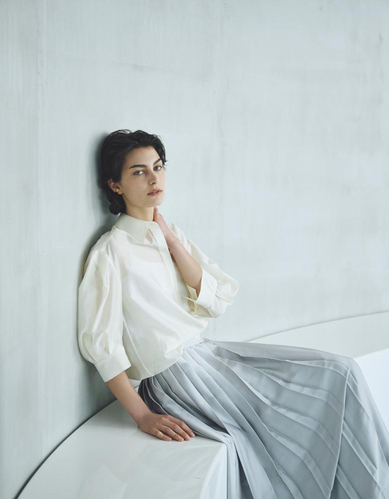 【新品】セオリー　ブラウス　アイボリー　2026今季新作 Blouse Style Edition | Theory luxe（セオリーリュクス）公式通販サイト